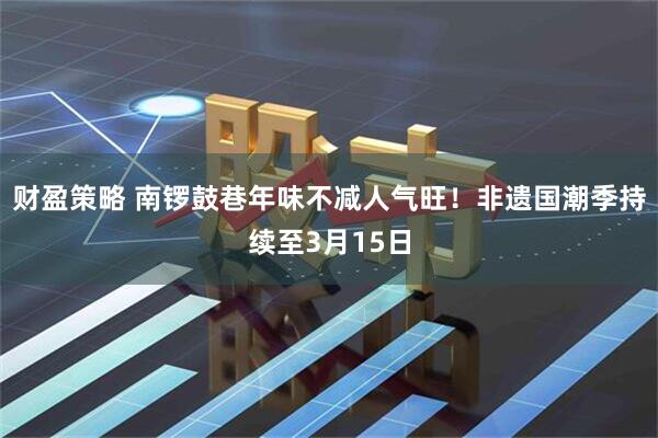 财盈策略 南锣鼓巷年味不减人气旺！非遗国潮季持续至3月15日
