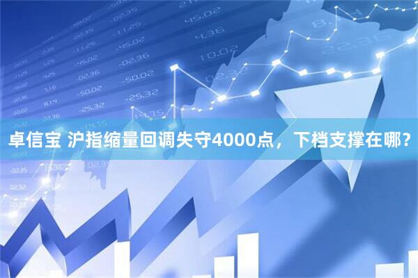 卓信宝 沪指缩量回调失守4000点，下档支撑在哪？