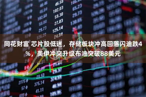 同花财富 芯片股低迷，存储板块冲高回落闪迪跌4%，美伊冲突升级布油突破88美元